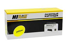 Картриджи лазерные совместимые картридж hi-black (hb-q6002a) для hp clj 1600/2600/2605, восстановленный, y, 2k