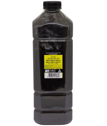 Упаковка тонер hi-black для oki b411/431/401/mb441/mb451/mb461/mb471/mb472/mb491, bk,700г, канистра