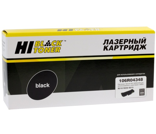 Тонер-картриджи тонер-картридж hi-black (hb-106r04348) для xerox b205/b210/b215, 3k