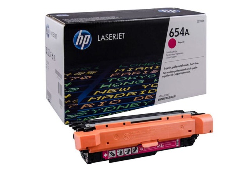 Картриджи лазерные оригинальные картридж hp clj m651n/651dn/651xh (o) №654a, cf333a, m, 15k