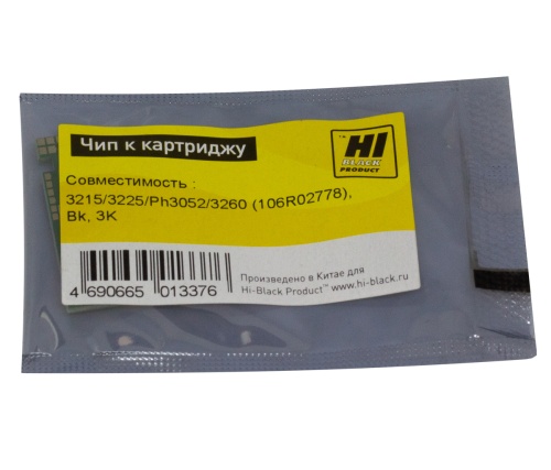 Чипы чип hi-black к картриджу xerox wc 3215/3225/phaser 3052/3260 (106r02778), bk, 3k