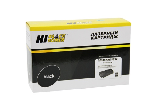 Картриджи лазерные совместимые картридж hi-black (hb-q5949x/q7553x) для hp lj p2015/1320/3390/3392, универсальный, 7k