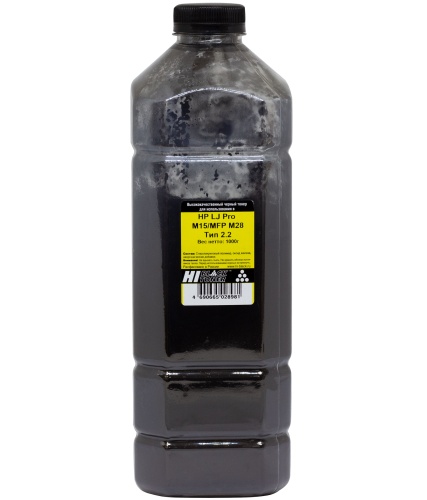 Упаковка тонер hi-black для hp lj pro m15/mfp m28, тип 2.2, bk, 1 кг, канистра