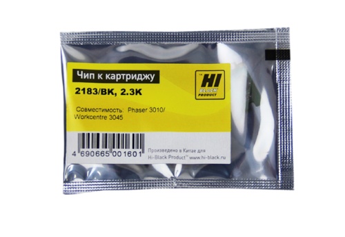 Чипы чип hi-black к картриджу xerox phaser 3010/3040/wc3045 (106r02183), bk, 2,3k