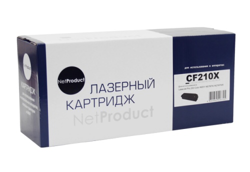 Картриджи лазерные совместимые картридж netproduct (n-cf210x) для hp clj pro 200 m251/mfpm276, №131x, bk, 2,4k