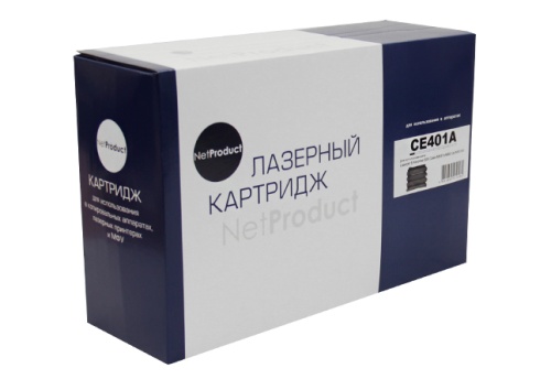 Картриджи лазерные совместимые картридж netproduct (n-ce401a) для hp lj enterprise 500 color m551n/m575dn, c, 6k