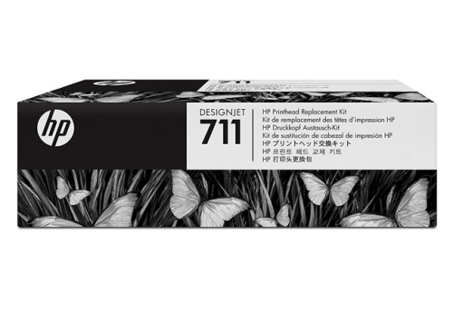 Головки печатающие c1q10a комплект для замены печатающей головки 711 designjet designjet t120/t520 (о)