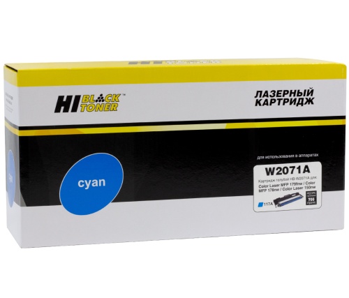 Тонер-картриджи тонер-картридж hi-black (hb-w2071a) для hp cl 150a/150nw/mfp178nw/179fnw, 117a, c, 0,7k