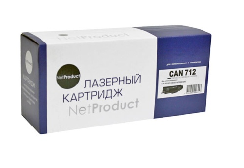 Картриджи лазерные совместимые картридж netproduct (n-№712) для canon lbp-3010/3100, 1,5k