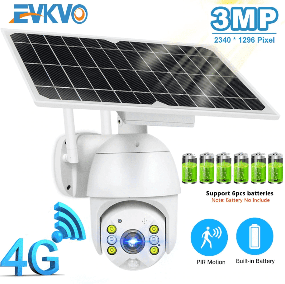 EVK-3Мп-4g-PTZ автономная поворотная 4g камера на солнечной батарее от интернет магазина Комплексные Системы Безопасности