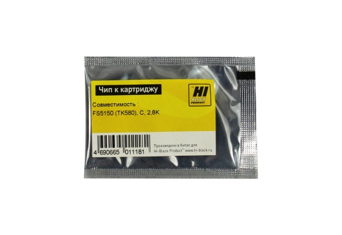Чипы чип hi-black к картриджу kyocera fs-5150 (tk-580), c, 2,8k