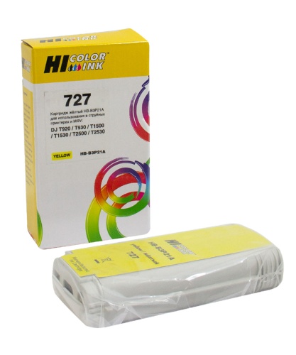 Картридж-пленки картридж hi-black (b3p21a) для hp dj t920/t1500, yellow, №727, 130 мл