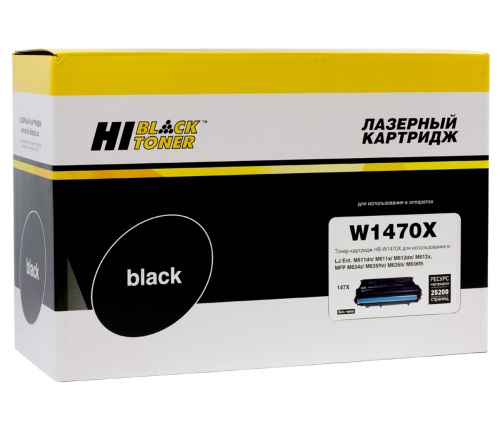 Картриджи лазерные совместимые картридж hi-black (hb-w1470x) для hp laserjet enterprise m610dn/611dn/612dn/mfp m634/635, 25,2k, б/ч