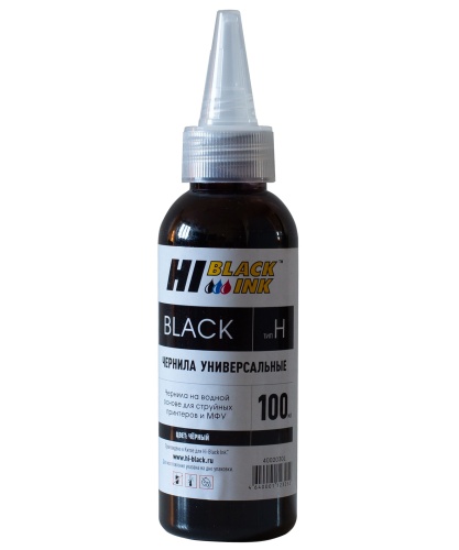 Чипы и Программаторы чернила hi-black универсальные для hp (тип h), bk, 0,1 л.
