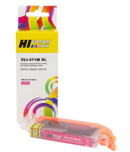 Картридж-пленки картридж hi-black (cli-471xlm) для canon mg5740/mg6840/mg7740, magenta