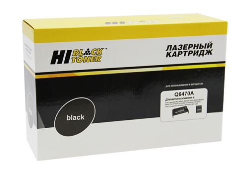 Картриджи лазерные совместимые картридж hi-black (hb-q6470a) для hp clj 3600/3800/cp3505 универс., восстанов., bk, 6k