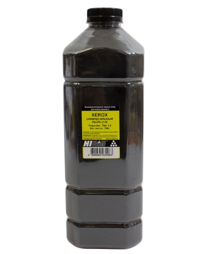Упаковка тонер hi-black универсальный для xerox p8e/ph3110, polyester, тип 1.9, bk, 700 г, канистра
