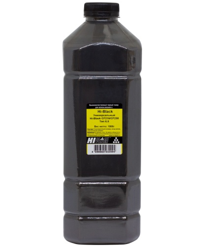 Упаковка тонер hi-black универсальный для hp cf218/cf230, тип 6.5, bk, 1 кг, канистра